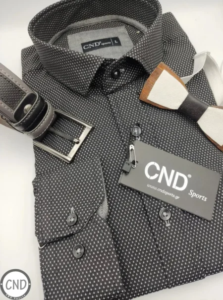 Πουκάμισο ανδρικό Slim Fit Πουά 7800