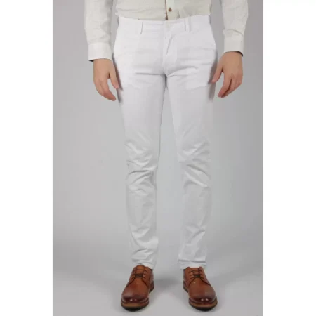 Παντελόνι Chinos Modern Fit Λευκό Βαμβακερό CH305