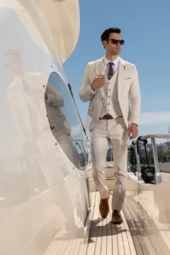 Ανδρικό Κοστούμι Μπεζ Senso Diverso S24-05