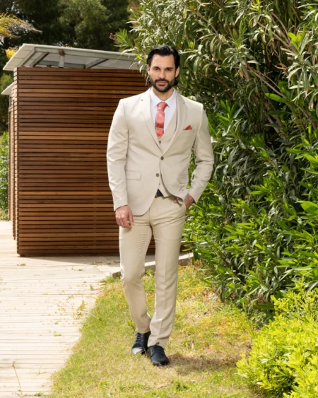 Ανδρικό Slim Fit Κοστούμι Antonio Miro Με Γιλέκο SS-86