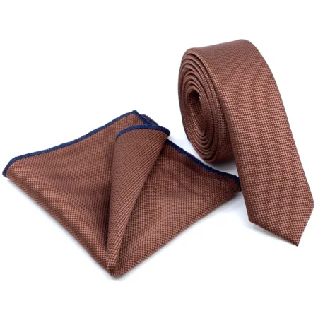Σετ Ανδρικής Γραβάτας Oxford Με Μαντιλάκι L-047-56